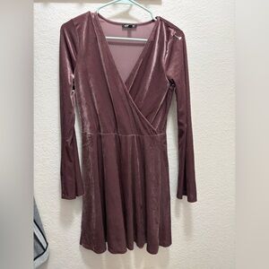 Express Mauve Long Sleeve Dress